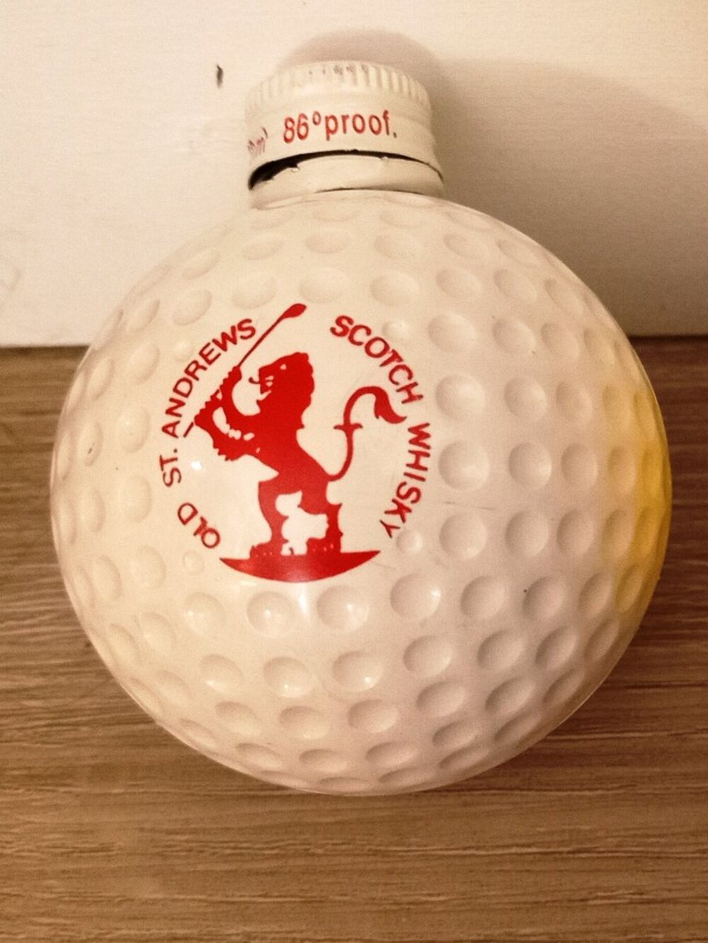 VINTAGE OLD ST. ANDREWS SCOTCH WHISKEY GOLF BALL+ TENNIS BALL- SEALED